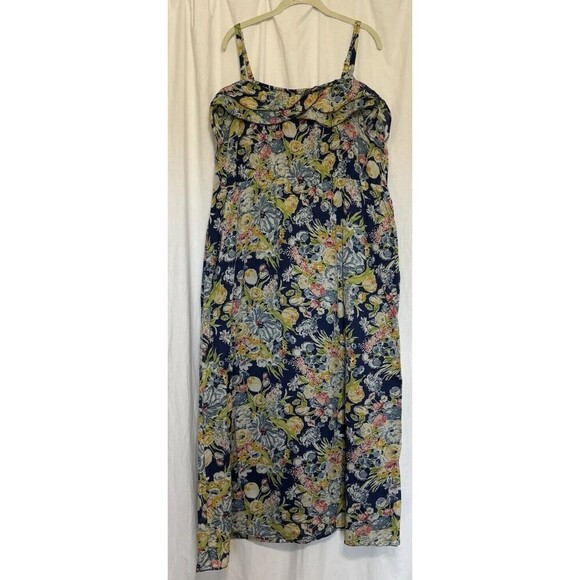 Old Navy XXL Maxi Dress Cottage Core Prairie Multi Floral Tank Cami Style - Picture 1 of 10